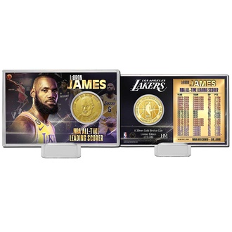LeBron James All Time Leading Scorer Gold Coin Card