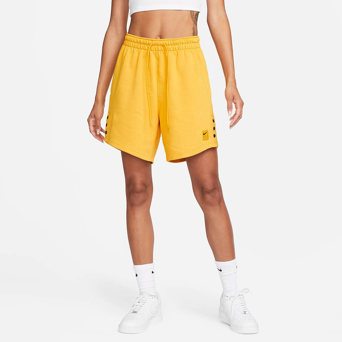 nike womens yellow shorts