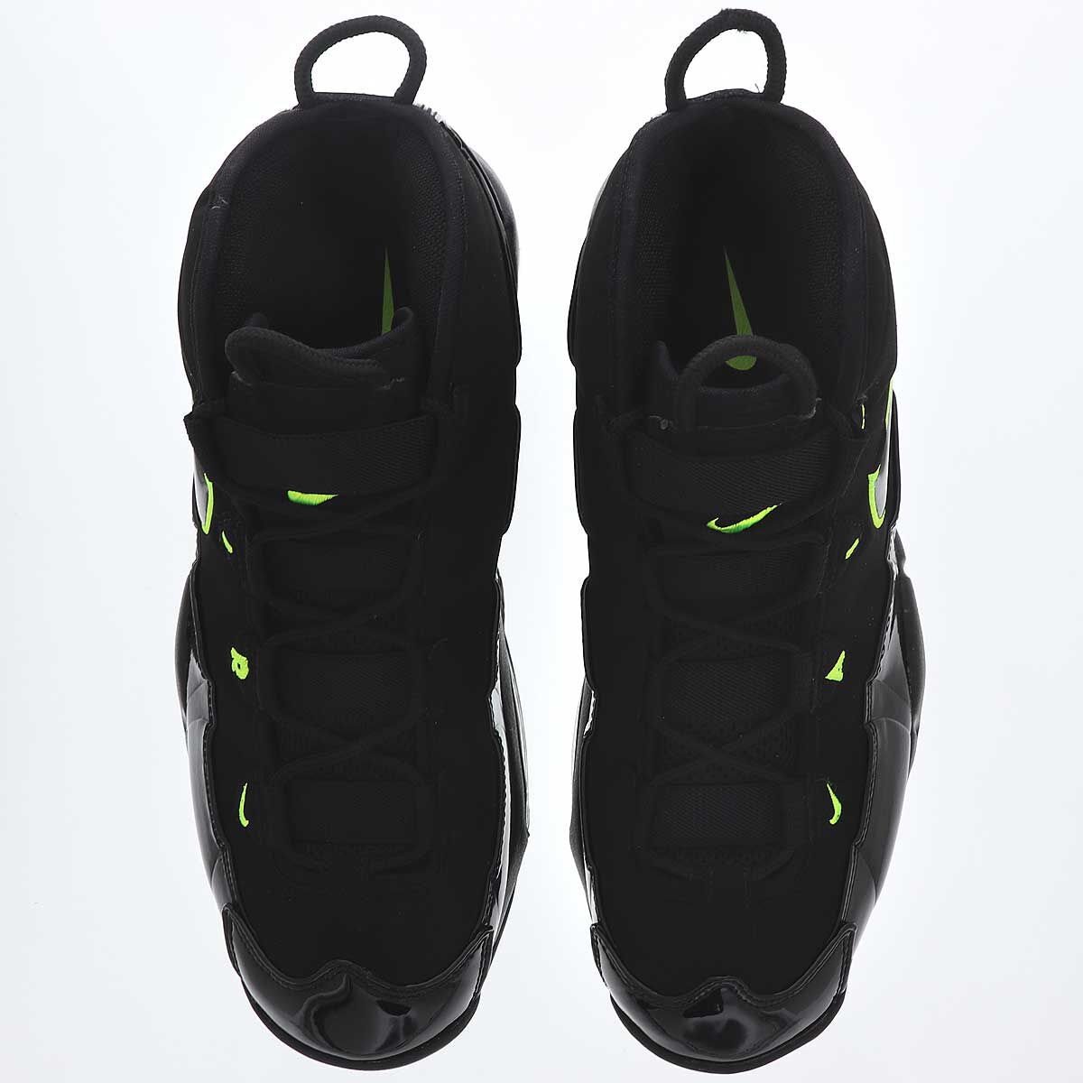 nike uptempo 95 black and green