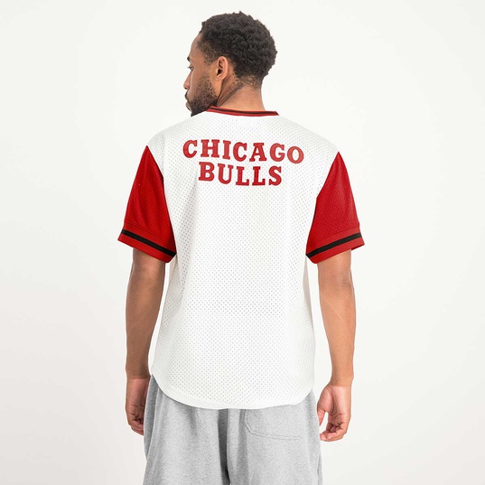 Shop Mitchell & Ness Fashion Mesh Chicago Bulls V-Neck Tee