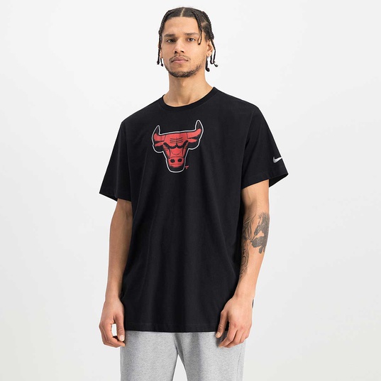 T-shirts New Era Nba Team Logo Oversized Chicago Bulls Blk