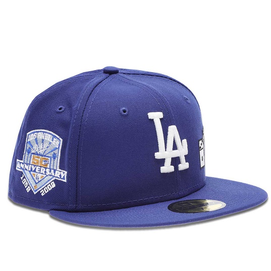 Men's New Era White/Royal Los Angeles Dodgers 50th Anniversary