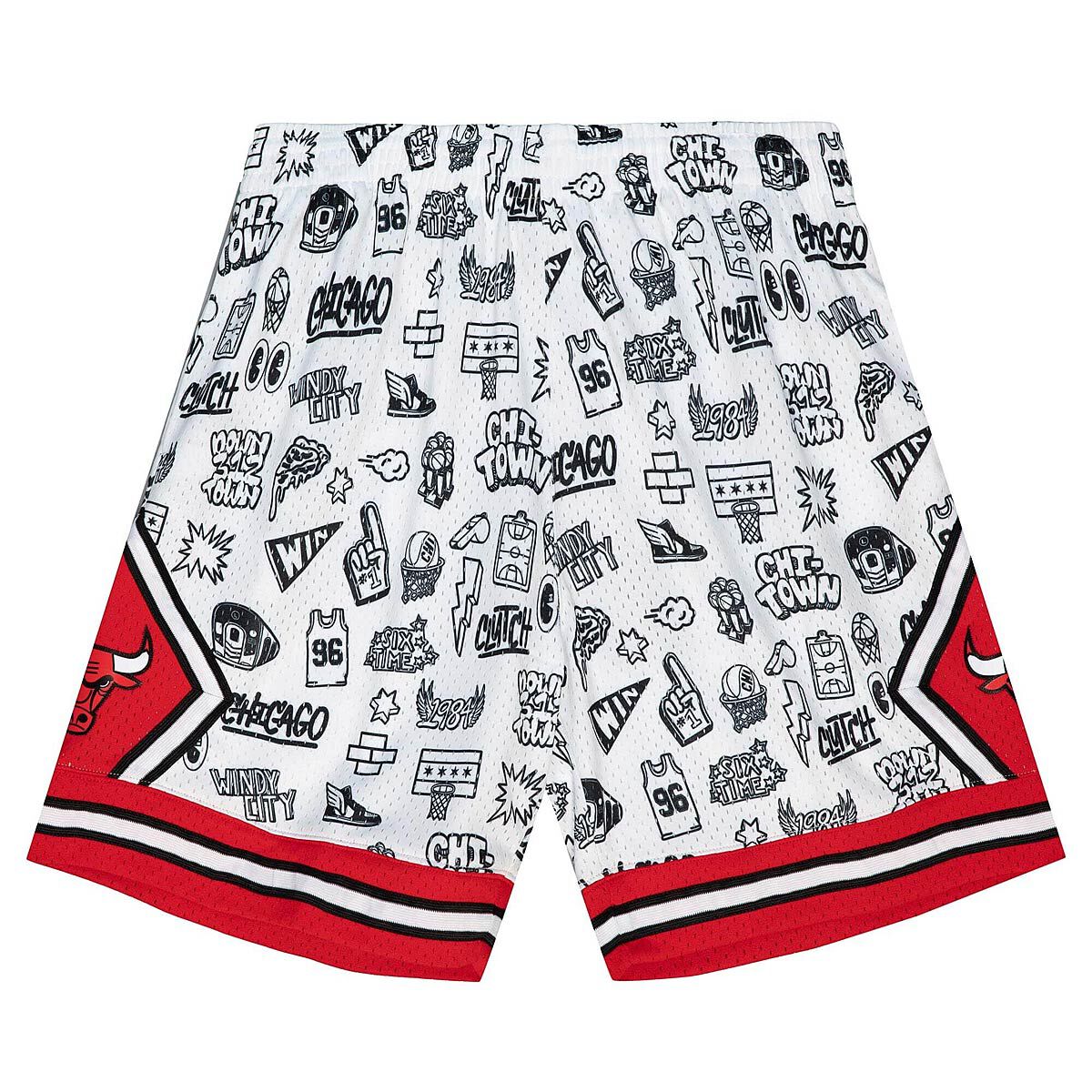 🏀 Hol' dir die NBA Doodle Chicago Bulls Pattern Shorts | KICKZ