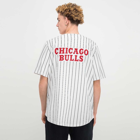 Chicago Bulls Pinstripe White Jersey Top