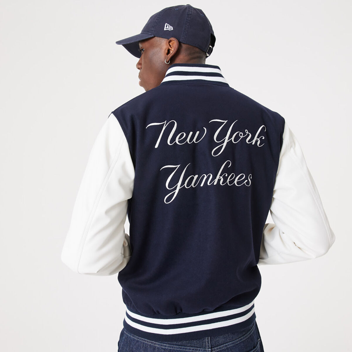 Pro Standard Mens MLB New York Yankees Mash Up Varsity Jacket LNY633328MDN  Midnight Navy  Premium Lounge NY