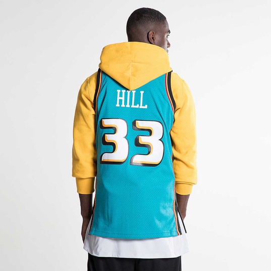 Mitchell & Ness Detroit Pistons #33 Grant Hill teal / black Swingman Jersey