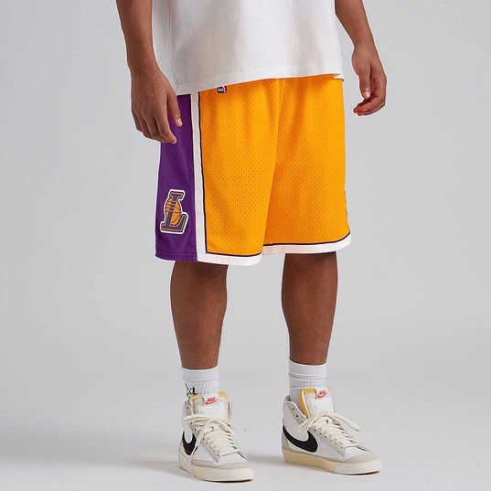Shop Mitchell & Ness Los Angeles Lakers Swingman Shorts SMSHGS18235LAL-PUR  purple