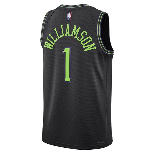 NBA NEW ORLEANS PELICANS DRI-FIT CITY EDITION SWINGMAN JERSEY ZION WILLIAMSON  large image number 2