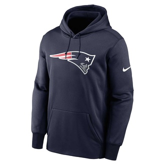 NFL New England Patriots Nike Prime Logo Therma Hoody COLLEGE NAVY ACTION GREEN WHITE 1