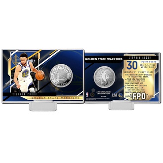 NBA Air Jordan 1 Retro Stephen Curry Silver Mint Coin Card