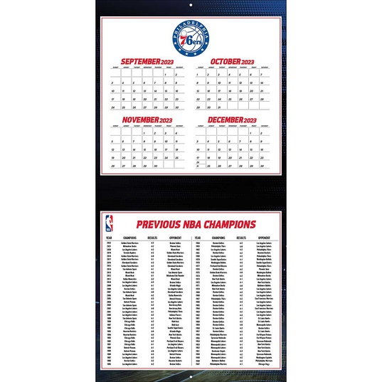 Buy NBA PHILADELPHIA 76ERS 30 x 30CM WALL CALENDAR 2024 for EUR 21.90