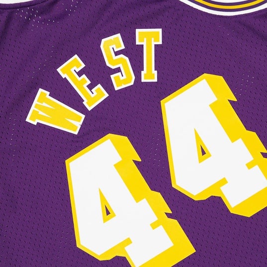 Jerry West Los Angeles Lakers Mitchell & Ness 1971-72 Hardwood Classics Swingman Player Jersey - Purple