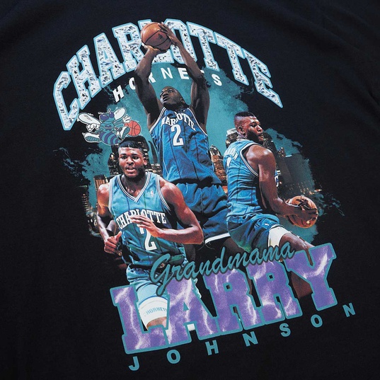 NBA CHARLOTTE HORNETS LARRY JOHNSON BLING T-SHIRT  large image number 3