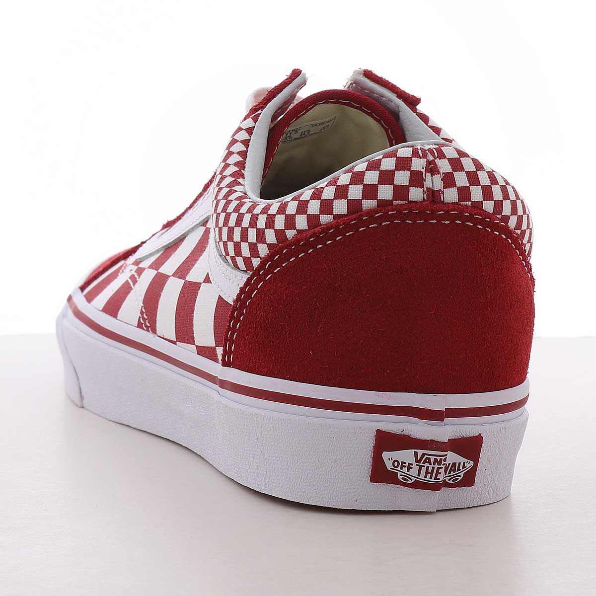 vans old skool mix checker chili pepper