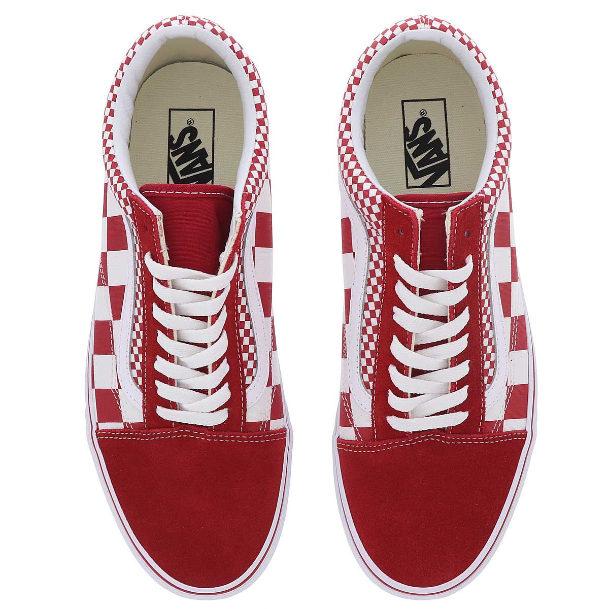 vans old skool mix checker chili pepper