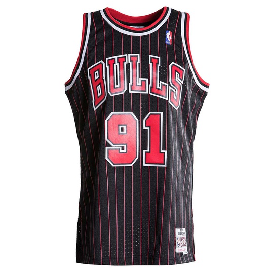 Chicago Bulls #91 Dennis Rodman basketball red shirt jersey NBA