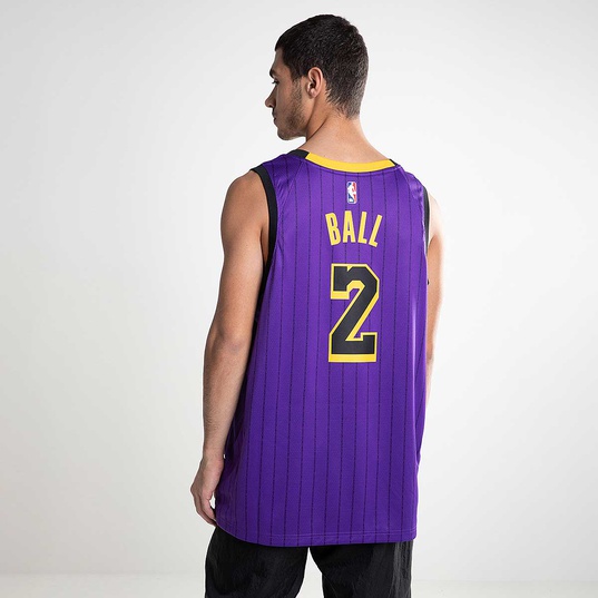 NIKE NBA LOS ANGELES LAKERS LONZO BALL SWINGMAN JERSEY FIELD PURPLE