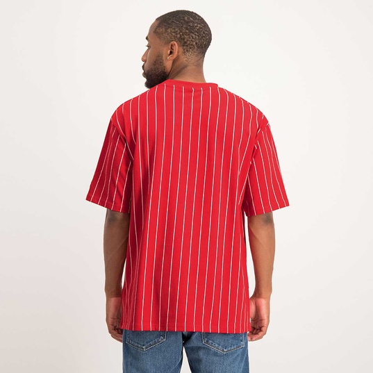 Chicago Bulls NBA Button Down Shirt Black Red Striped Men's Size Medium