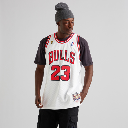 Michael Jordan Back Signed Chicago Bulls 1995 Jersey: Mitchell