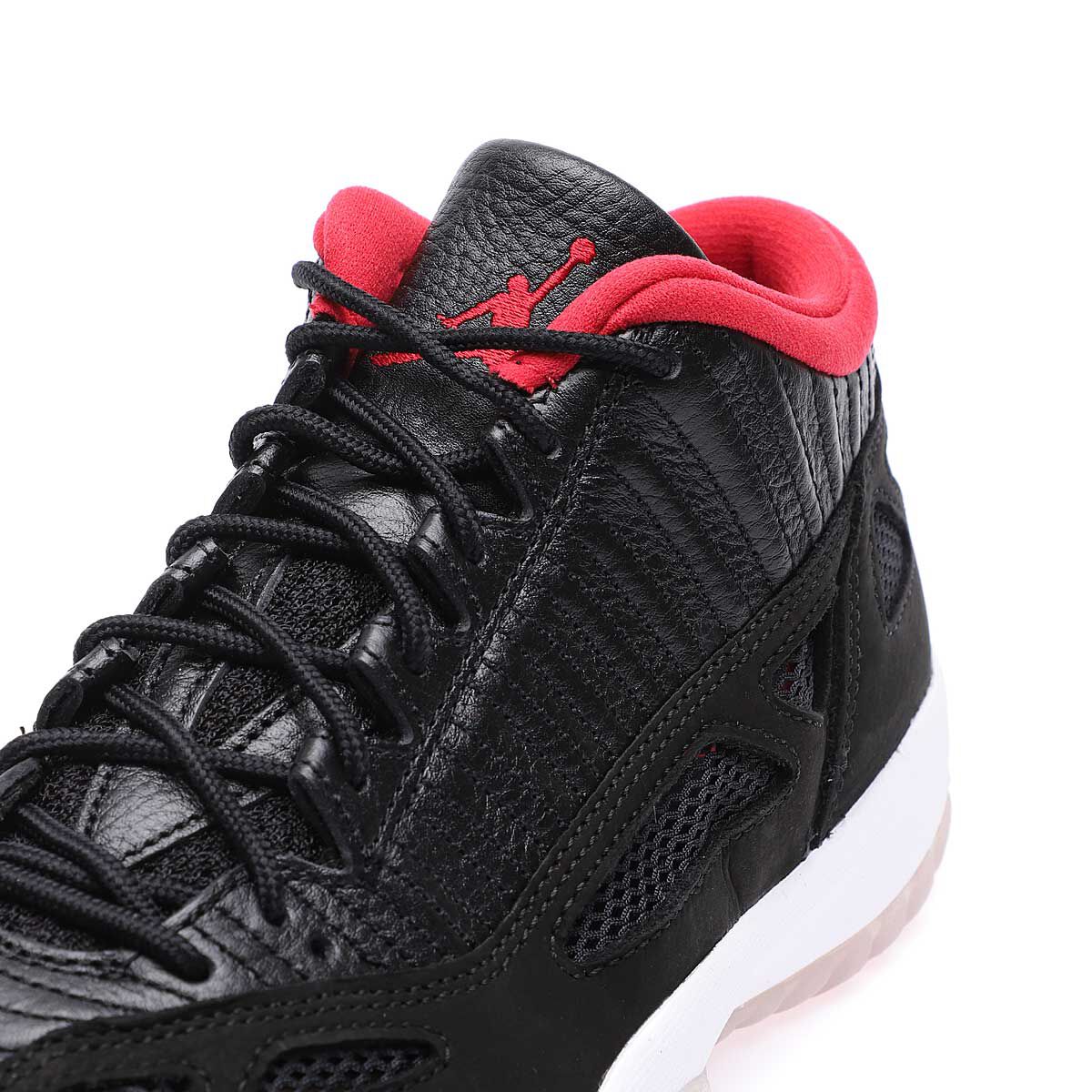 jordan 11 retro low ie black true red multicolor