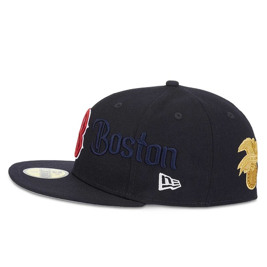 Boston Red Sox CITY-SCRIPT Navy-Red Fitted Hat by New Era