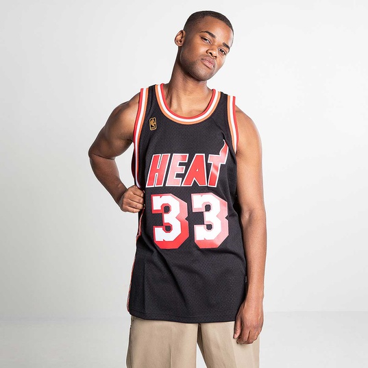 Mitchell & Ness Men's Alonzo Mourning Black, Red Miami Heat