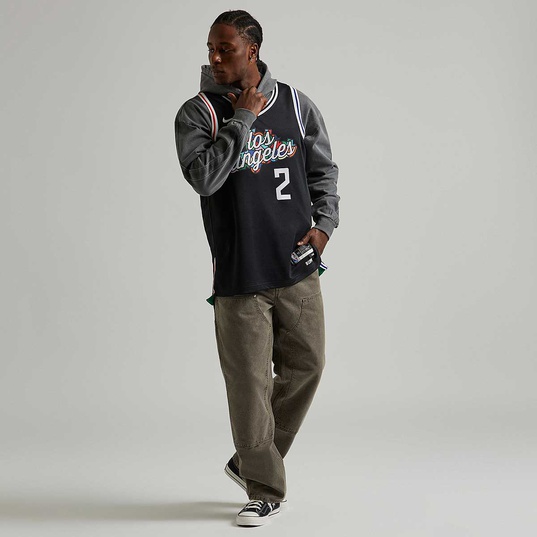 Nike Men's Los Angeles Clippers Kawhi Leonard #2 Black Dri-Fit Swingman Jersey, Medium