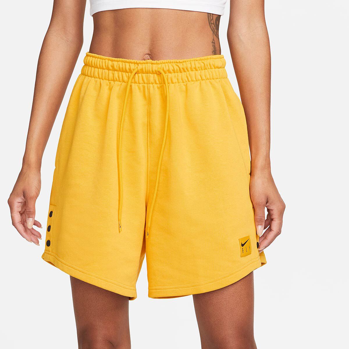 nike womens yellow shorts