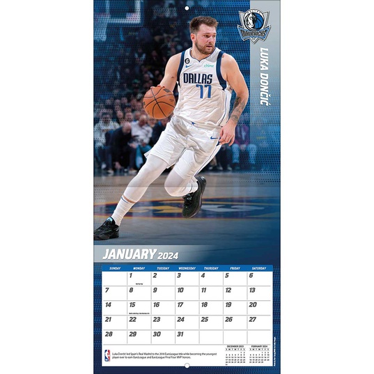 Buy NBA DALLAS MAVERICKS LUKA DONCIC 30 x 30CM WALL CALENDAR 2024 for