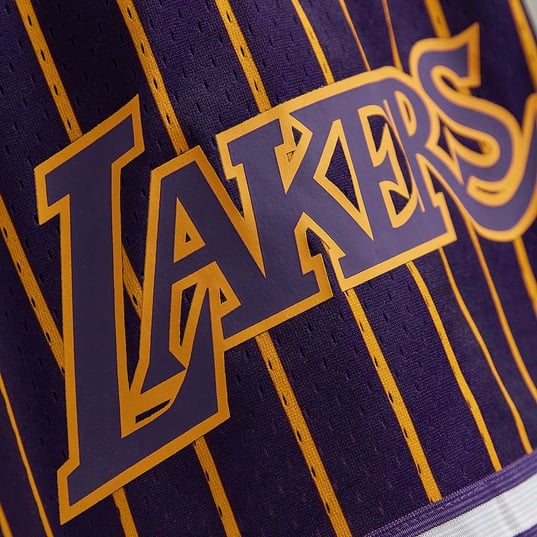 Just Don Mitchell & Ness Lakers Shorts LeBron James Purple Yellow Size:  S