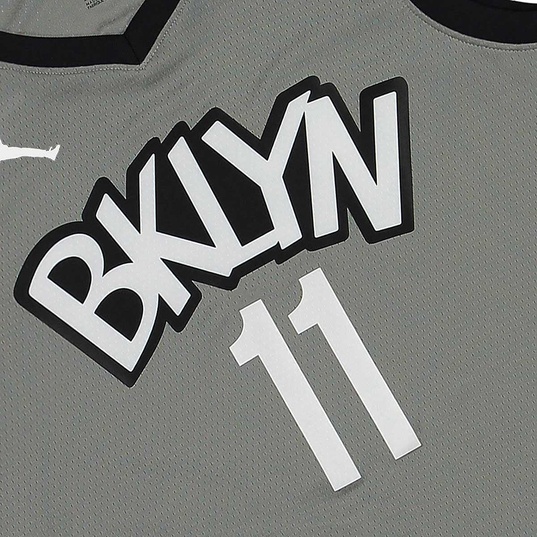 Kyrie Irving Brooklyn Nets Jordan Statement Jersey BKLYN Gray Size