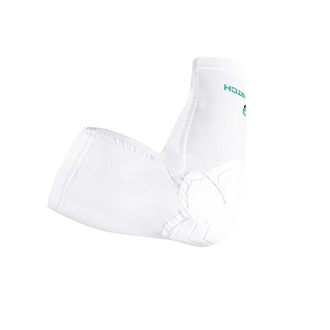GAMEPATCH Padded Basketball Compression Arm Sleeve - White
