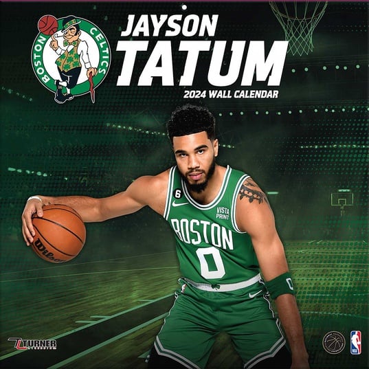 Buy NBA BOSTON CELTICS JAYSON TATUM 30 x 30CM WALL CALENDAR 2024 for