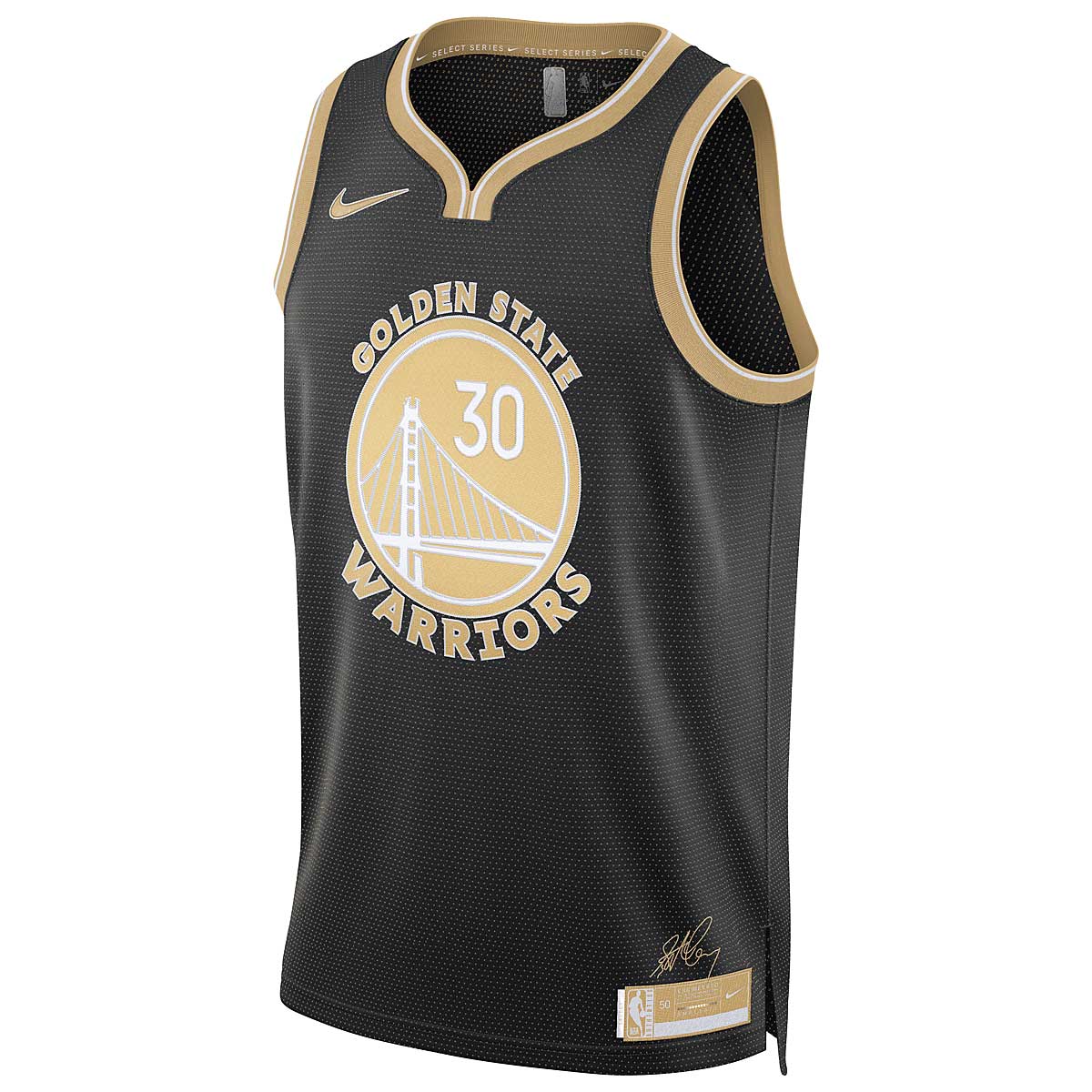 Nike NBA Golden State Warriors Dri-fit Select Series Swingman Jersey Stephen Curry, Schwarz/club Gold