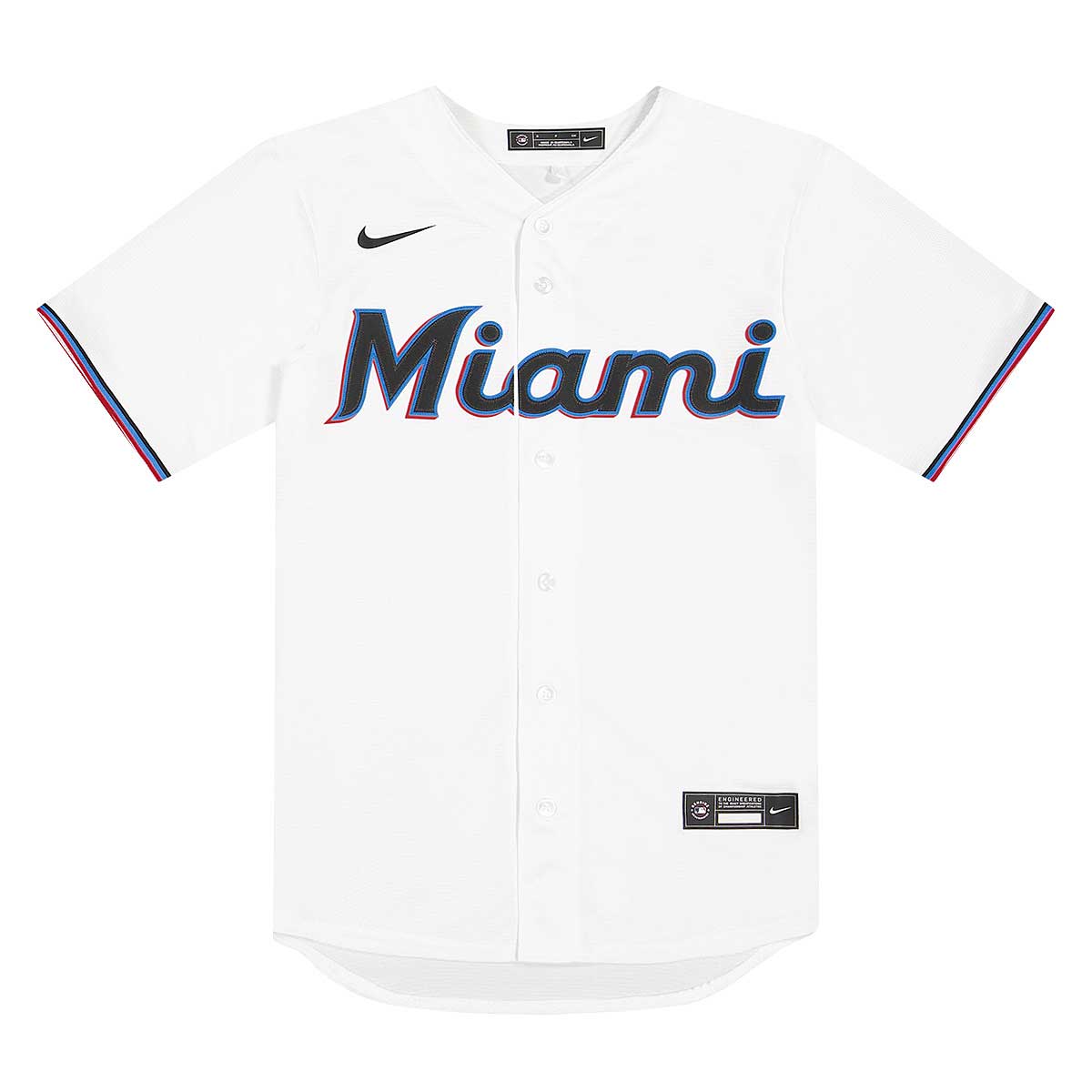 Youth Miami Marlins Majestic White Home Official Team Jersey