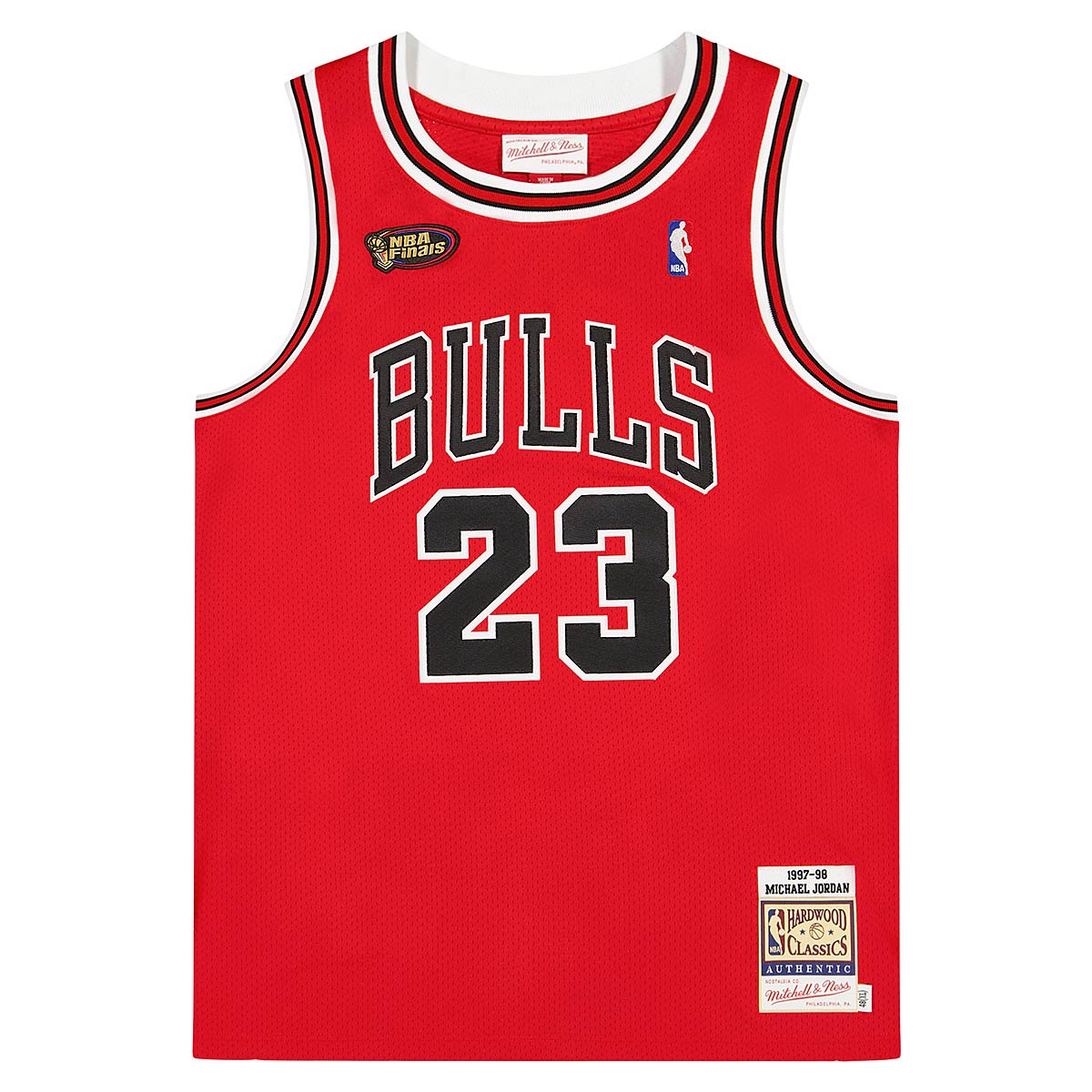 Mitchell And Ness NBA Chicago Bulls 1997-98 Authentic Away Jersey Michael Jordan, Scarlet