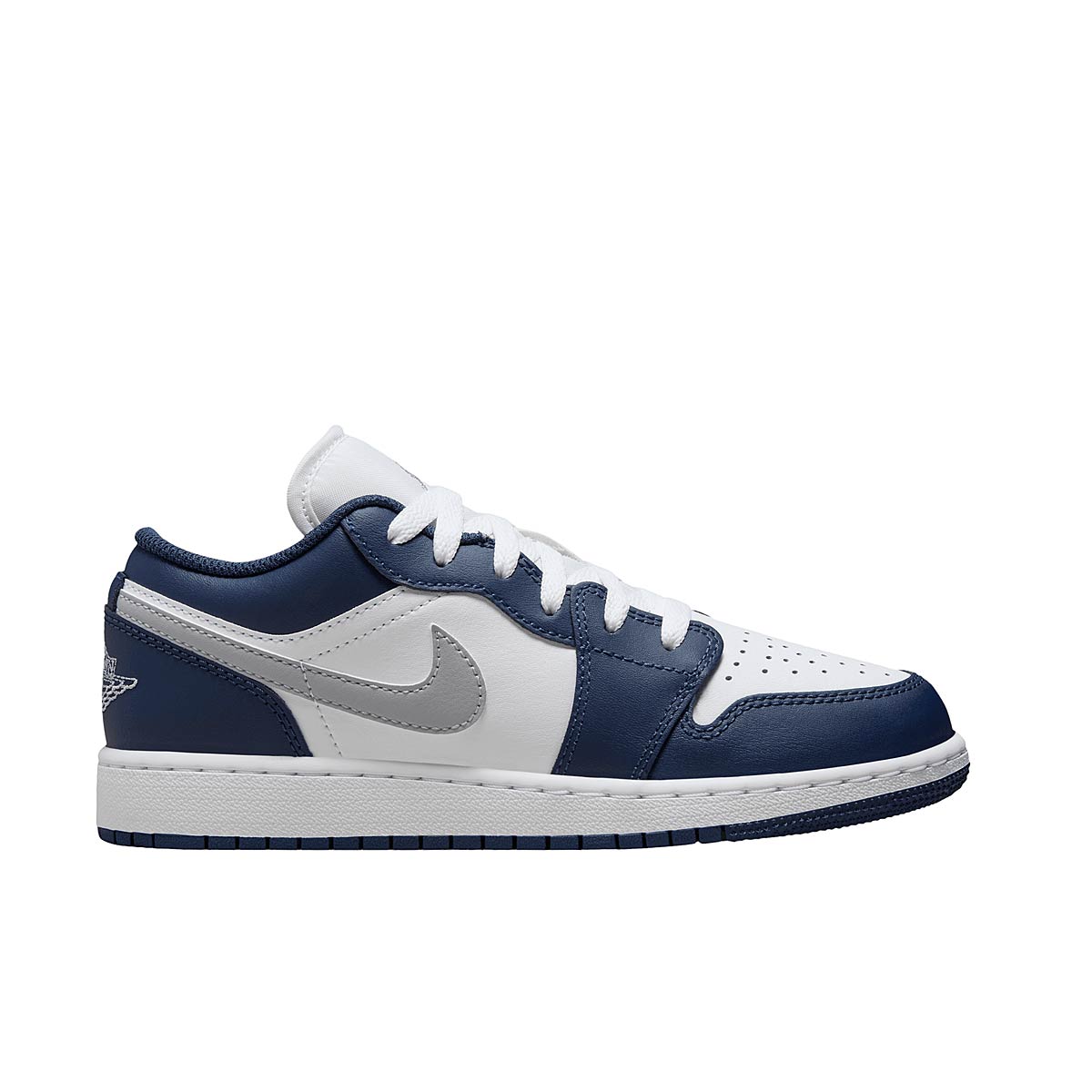 Jordan Air Jordan 1 Low Gs, White/wolf Grey-midnight Navy EU39 UK6 US6,5Y