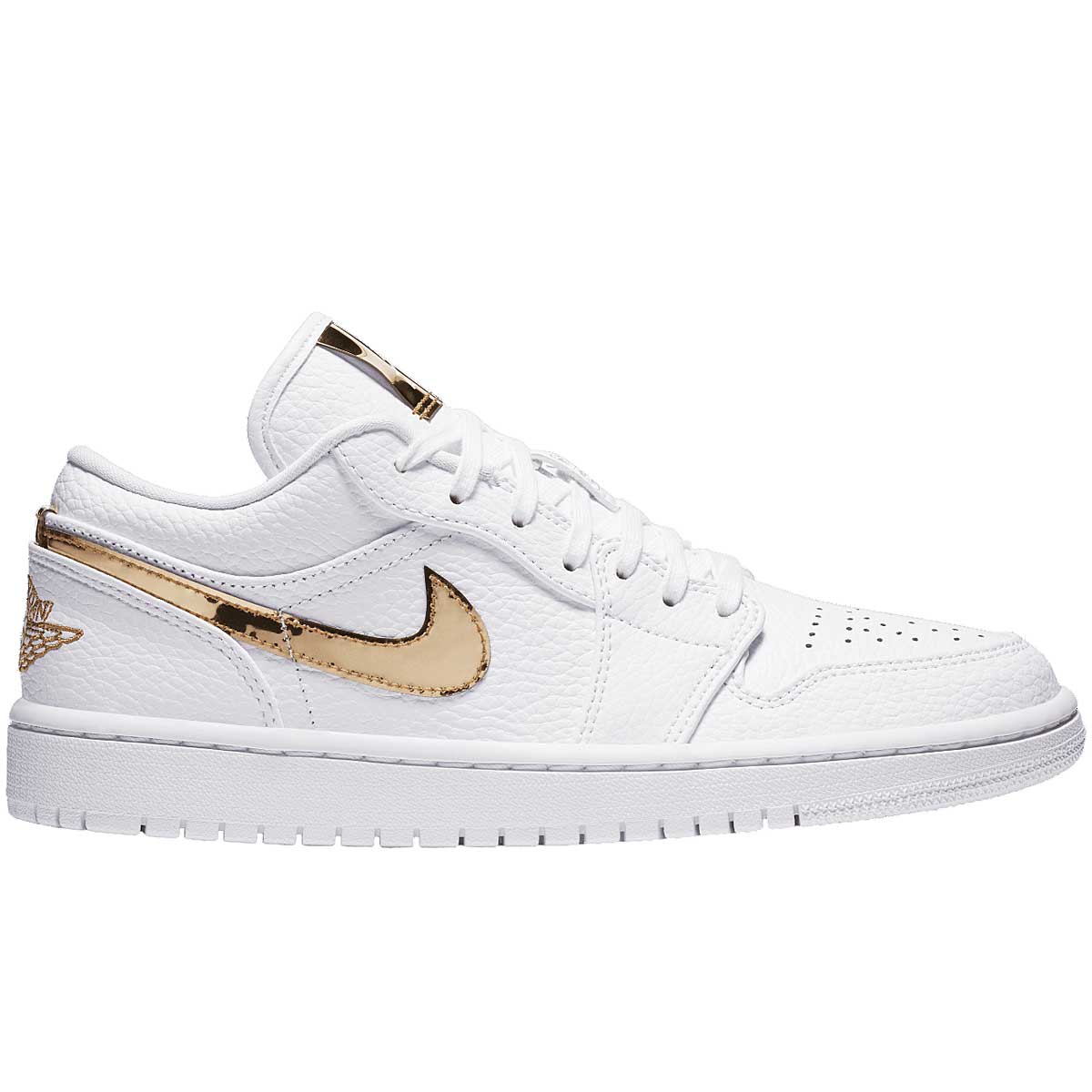 Jordan Wmns Air Jordan 1 Low Se, White/metallic Gold-white EU40 1/2 UK6+ US9