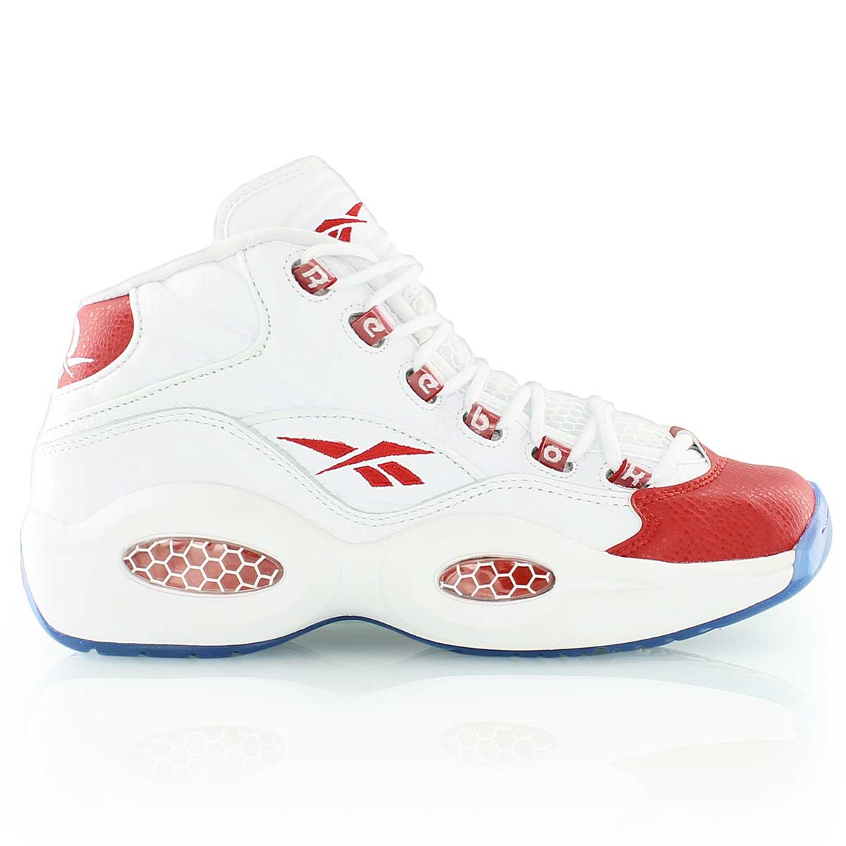 Reebok Question Mid, Weiß/rot EU47