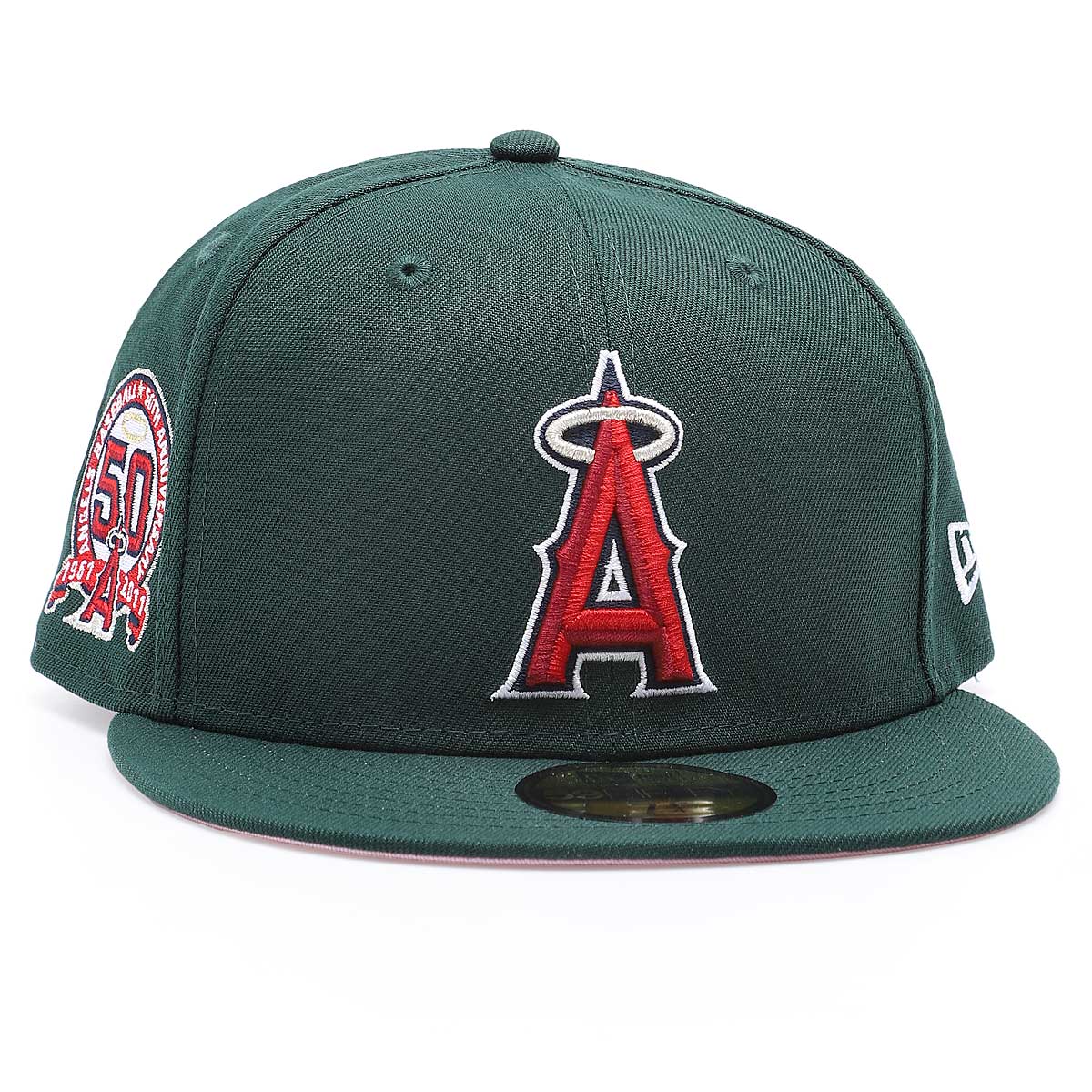 New Era Anaheim Angels CapsuleWeen Collection 50th Anniversary Capsule Hats  Exclusive 59Fifty Fitted Hat Black/Orange Men's - US