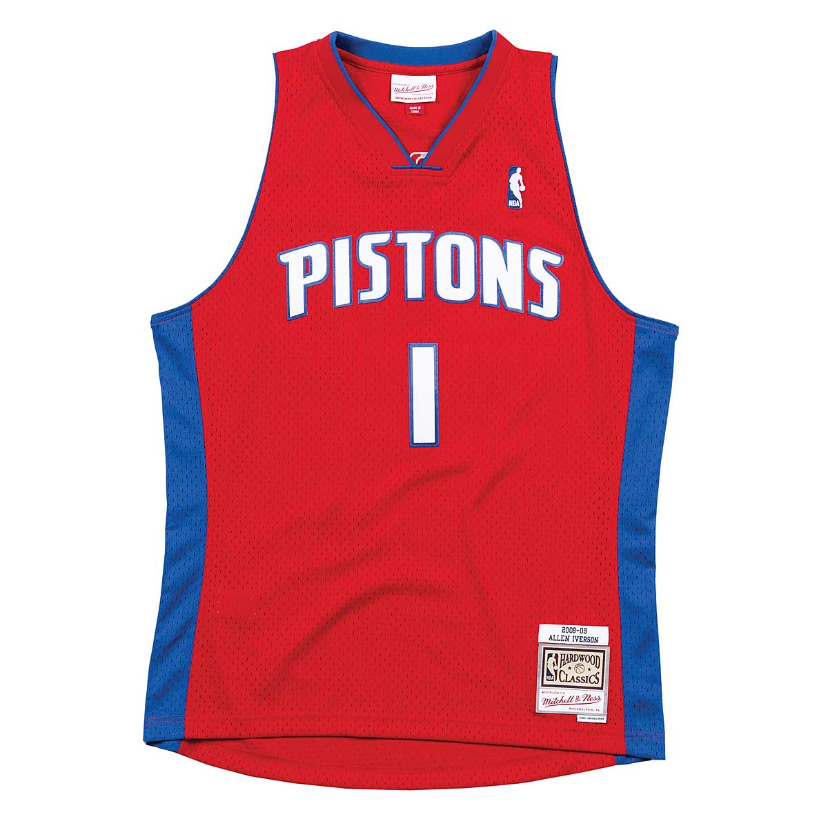 2008 Allen Iverson Detroit Pistons Adidas NBA Jersey Size Medium