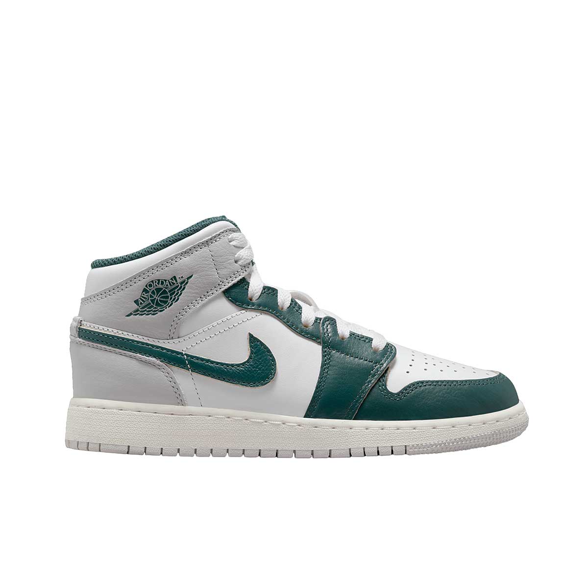 Jordan Air Jordan 1 Mid Se Gs, White/oxidized Green-sail-neutral Grey EU39 UK6 US6,5Y