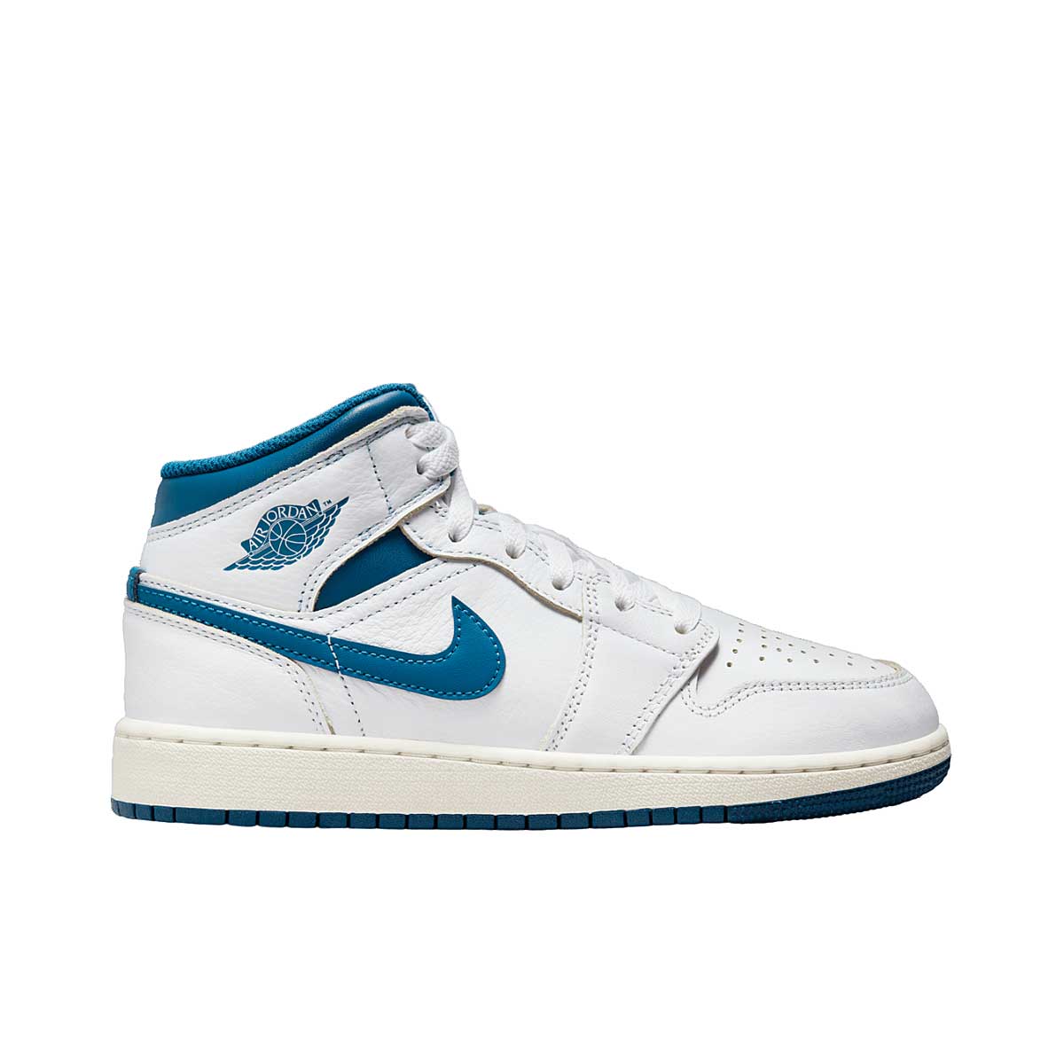 Jordan Air Jordan 1 Mid Se Gs, White/industrial Blue-sail EU38 UK5 US5,5Y