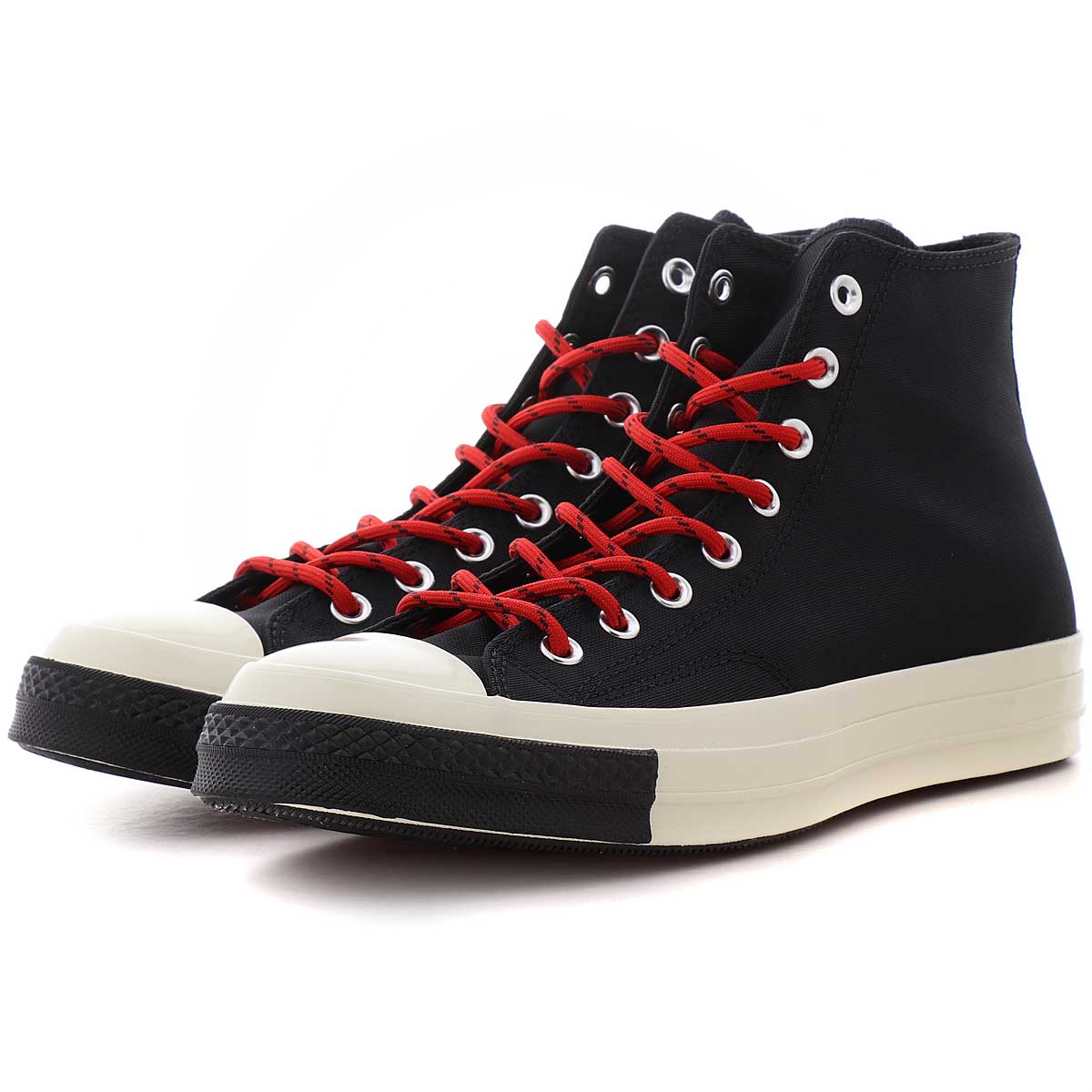 converse chuck 70 hi black enamel red