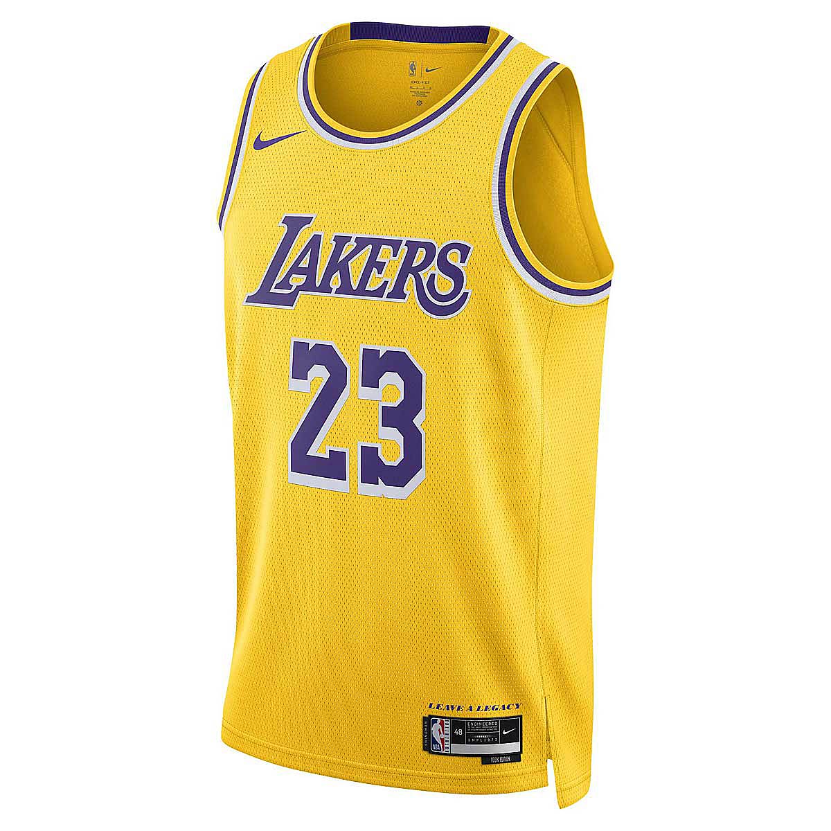 Nike NBA Los Angeles Lakers Dri-fit Icon Swingman Jersey Lebron James, Amarillo 2XL