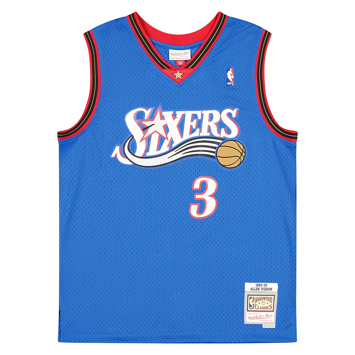 Allen Iverson Philadelphia 76ers Adidas NBA Throwback Swingman Jersey - Blue  
