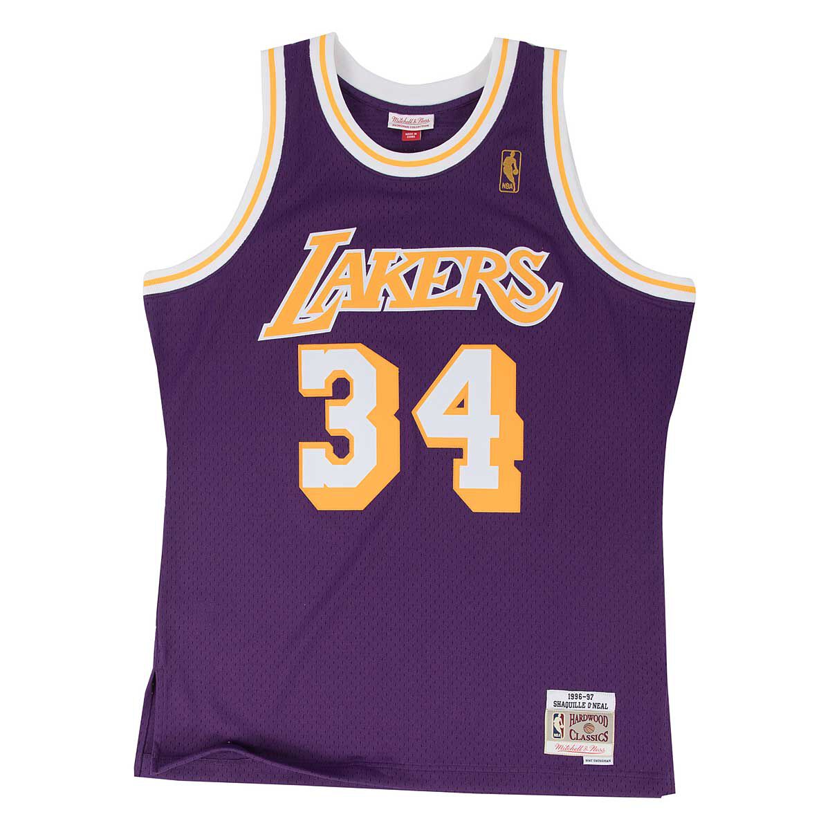 Mitchell & Ness Los Angeles Lakers Purple Big Face Jersey Swingman NBA HWC  Basketball Trikot